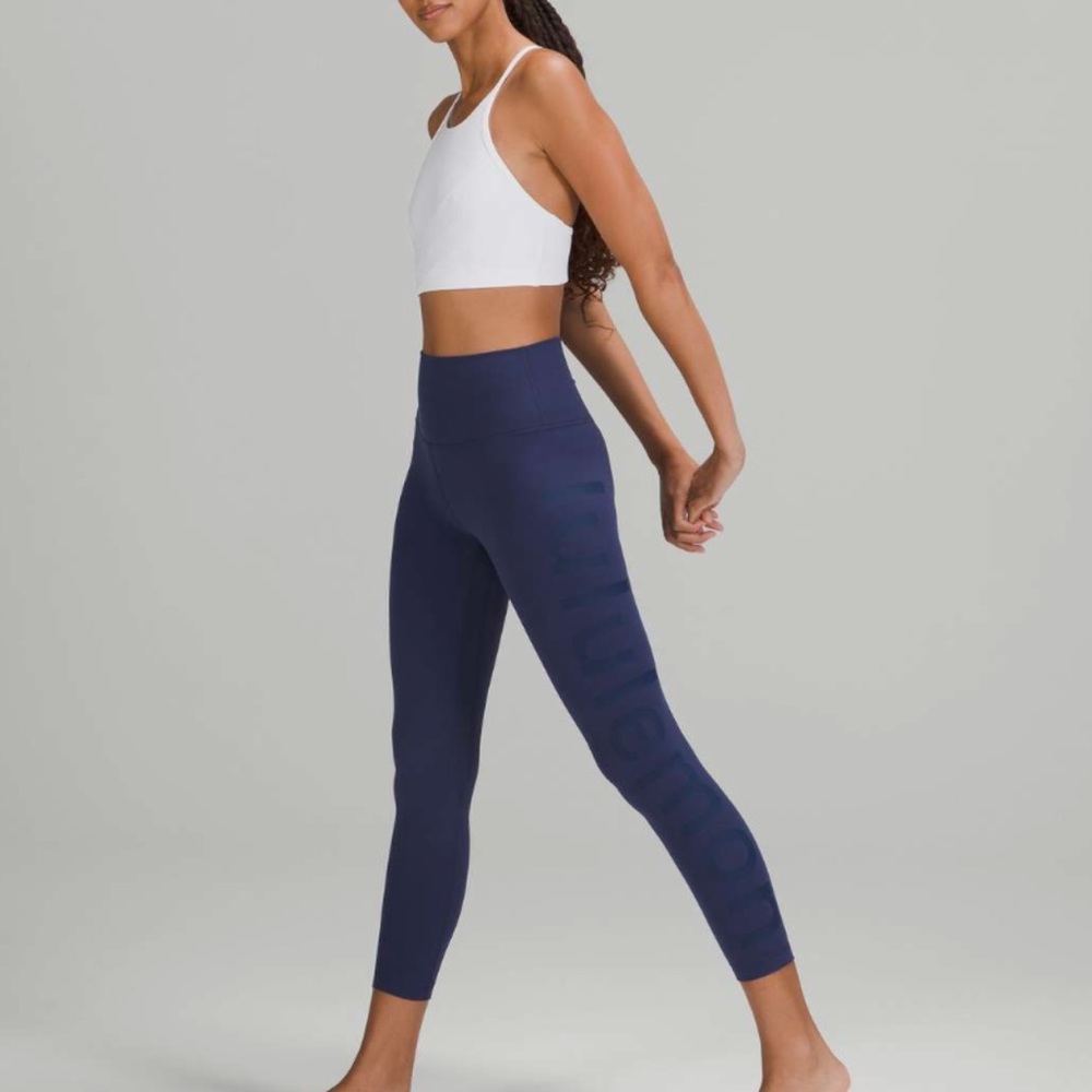 lululemon athletica Navy High-Rise Logo Leggings